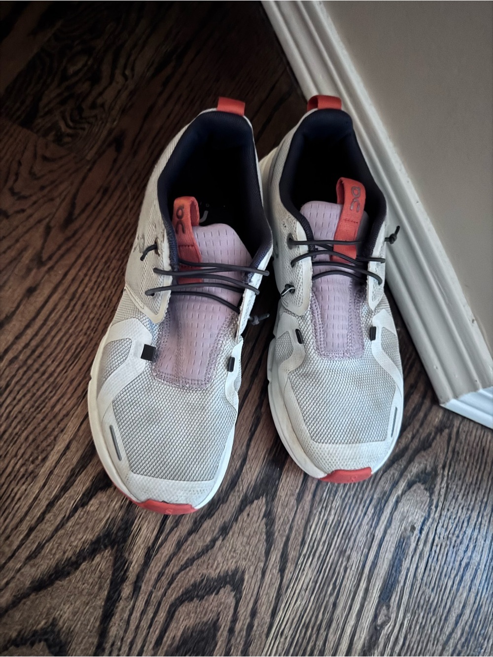 Kids On Cloud Sneakers - Light Gray with Orange, Size 4, GUC, Tennis Shoes - Picture 2 of 5